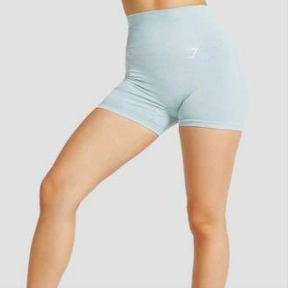 Gymshark Vital Seamless Shorts - Light Green Marl sz small